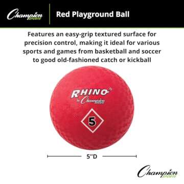 Champion Sports 5" Playground Ball | Durable & Fun for Kids