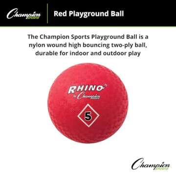 Champion Sports 5" Playground Ball | Durable & Fun for Kids