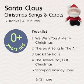 Storypod Music Craftie | Santa Claus | Audio Yarn Character for The Screen Free Audio Learning System for Preschoolers | Classics, Sing-a-Longs, Songs to Move to | Kids | Toddlers | Preschoolers