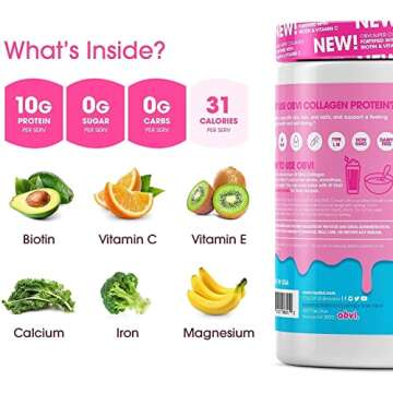 Obvi Collagen Peptides Protein Powder | Supports Gut Health, Healthy Hair, Skin, Nails with Biotin & Vitamins | Hydrolyzed Grass-Fed Bovine | No Sugar, Gluten-Free | 30 Servings, Golden Milk