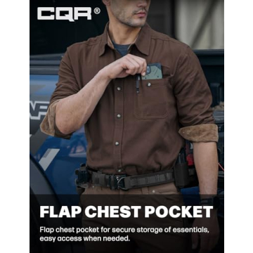 CQR Men's 100% Cotton Flannel Shirt for All Occasions