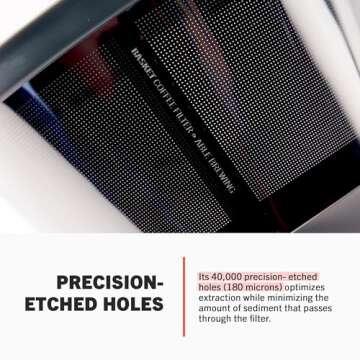 Able Brewing - Able Basket Reusable Coffee Filters, Single-Layer Coffee Filters 8-12 Cup Coffee Makers, 304 Stainless Steel Coffee Filter with 40,000 Precision-Etched Holes, BPA-Free