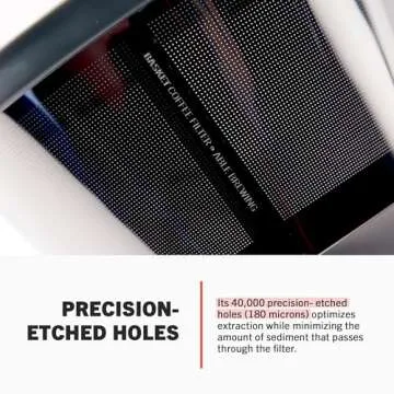 Able Brewing - Able Basket Reusable Coffee Filters, Single-Layer Coffee Filters 8-12 Cup Coffee Makers, 304 Stainless Steel Coffee Filter with 40,000 Precision-Etched Holes, BPA-Free