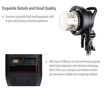 Godox AD600 Pro AD600Pro 600Ws Outdoor Flash Strobe Light,2.4G TTL 1/8000s HSS Studio Flash Monolight,Godox Flash for Canon Nikon Sony Fuji Olympus Panasonic