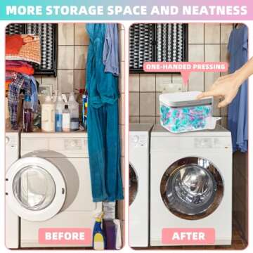 LFZHAN 94Oz One-Click Pop-Up Laundry Pods Container
