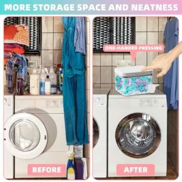 LFZHAN 94Oz One-Click Pop-Up Laundry Pods Container