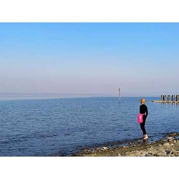 Swim Buoy - Safety for Swimmers, Open Water and Triathlon. Pull Buoy for Adults and Kids. Pink Signal Swimming Bubble