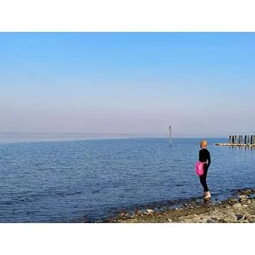 Swim Buoy - Safety for Swimmers, Open Water and Triathlon. Pull Buoy for Adults and Kids. Pink Signal Swimming Bubble