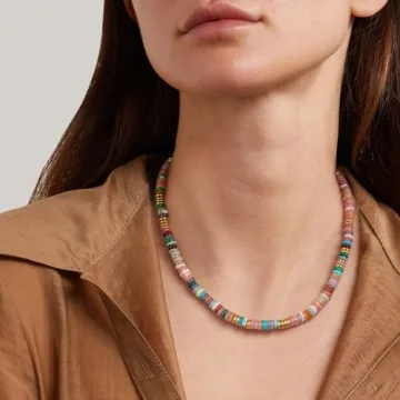 KissYan Boho Beaded Choker Necklace for Vibrant Style