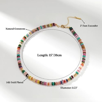 KissYan Boho Beaded Choker Necklace for Vibrant Style