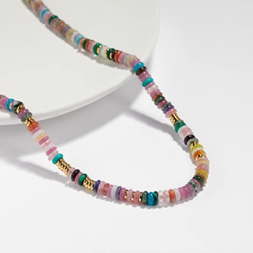KissYan Boho Beaded Choker Necklace for Vibrant Style