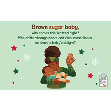 Brown Sugar Baby Christmas Joy Board Book - Beautiful Holiday Story for Mothers and Newborns, Ages 0-3