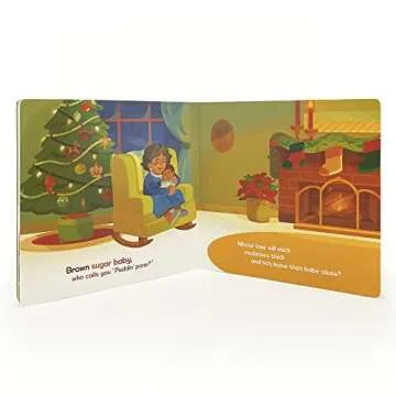 Brown Sugar Baby Christmas Joy Board Book - Beautiful Holiday Story for Mothers and Newborns, Ages 0-3
