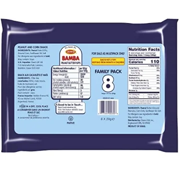 Osem Bamba Peanut Snacks - All Natural Family Pack of 8