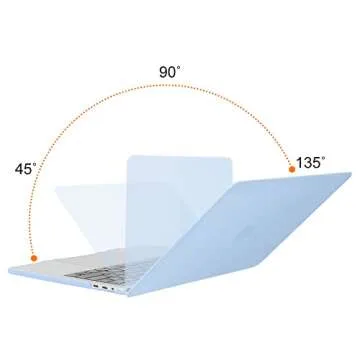 MOSISO Compatible with MacBook Pro 13 inch Case M2 2025, 2024, 2023, 2022-2016 A2338 M1 A2251 A2289 A2159 A1989 A1708 A1706, Plastic Hard Shell&Keyboard Cover&Screen Film&Storage Bag, Airy Blue
