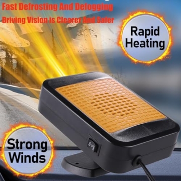 Car Heaters for Vehicle,12V 200W Fast Heating and Cooling for Car Portable Car Heater and defroster That Plugs into Cigarette Lighter for Car