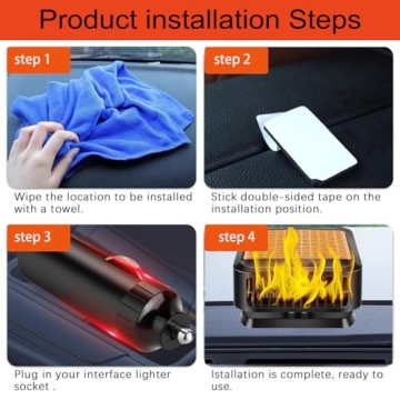 Car Heaters for Vehicle,12V 200W Fast Heating and Cooling for Car Portable Car Heater and defroster That Plugs into Cigarette Lighter for Car