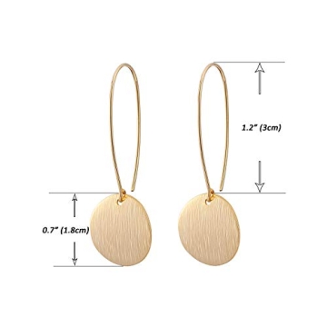 Elegant SOFYBJA Brushed Gold Dangle Earrings for Women