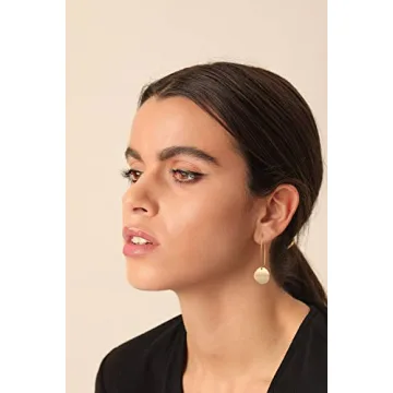 Elegant SOFYBJA Brushed Gold Dangle Earrings for Women