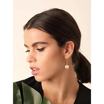 Elegant SOFYBJA Brushed Gold Dangle Earrings for Women