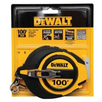 DEWALT 100-Foot Tape Measure, Self-Lock, Durable & Efficient