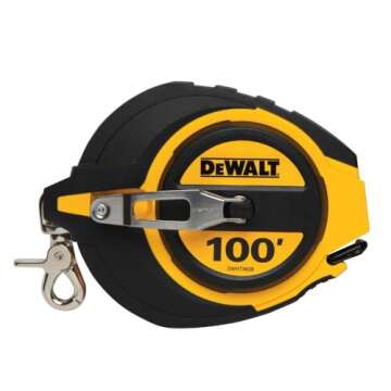 DEWALT 100-Foot Tape Measure, Self-Lock, Durable & Efficient