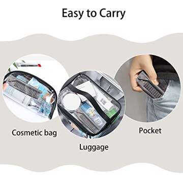 LOUISE MAELYS Portable Travel Folding Hair Brush Compact Pocket Double Headed Anti-static Comb