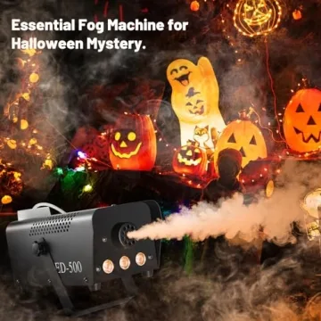 LYJFBD Portable Fog Machine with RGB Lights and Wireless Remote Control for Indoor Outdoor Events