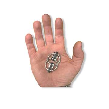 Fidgetland Noah - ADHD/ADD, Stress & Anxiety, Bike Chain Fidget, Classroom Approved (Solid Rings) (Green)