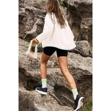 Nirovien Womens Fuzzy Fleece Jacket Colorblock Sherpa Coats Shawl Collar Button Down Warm Outwear with Pockets(Beige Khaki,L)