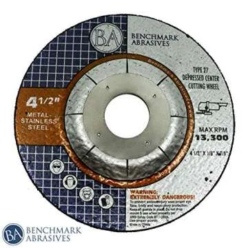 Benchmark Abrasives Grinder Cut Off Wheels 4 1/2 Inch for Pipeline Cutting - Thin Type 1 Angle Grinder Cutting Disc for Metal, Steel - with 7/8" Arbor Hole, Grinder Cutting Wheel - 25 Pack