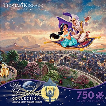Thomas Kinkade Aladdin Jigsaw Puzzle 750 Pieces - Disney Magic