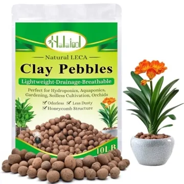 Halatool 10 LB Leca Clay Pebbles for Plants - Natural Hydroton for Indoor Gardening