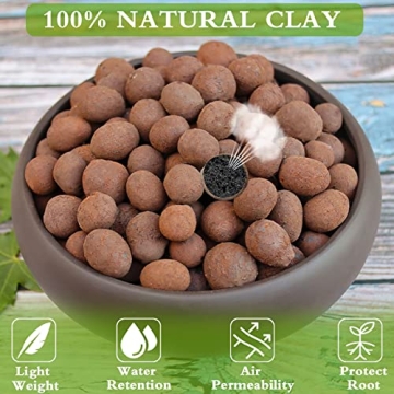 Halatool 10 LB Leca Clay Pebbles for Hydroponics Gardening