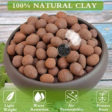 Halatool 10 LB Leca Clay Pebbles for Hydroponics Gardening