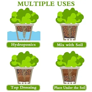 Halatool 10 LB Leca Clay Pebbles for Hydroponics Gardening