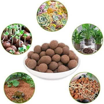 Halatool 10 LB Leca Clay Pebbles for Hydroponics Gardening
