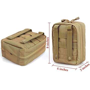 EMT Pouch MOLLE Ifak Pouch Tactical MOLLE Medical First Aid Kit Utility Pouch Carlebben (with Medical Supplies Tan)