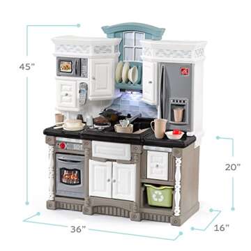Step2 Lifestyle Dream Kids Kitchen Playset, Indoor/Outdoor Kitchenette, Interactive Play with Lights...