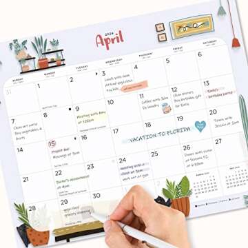 Bright Day Calendars 2023-2024 Magnetic Refrigerator Calendar Wall Calendar Pad by Bright Day, 18 Month 8 x 10 Inch, July 2023-December 2024, Cats