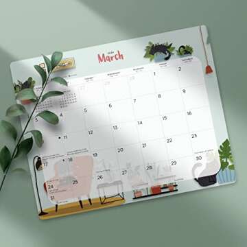 Bright Day Calendars 2023-2024 Magnetic Refrigerator Calendar Wall Calendar Pad by Bright Day, 18 Month 8 x 10 Inch, July 2023-December 2024, Cats