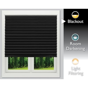 Adjustable Blackout Pleated Paper Shades, No Tools Needed
