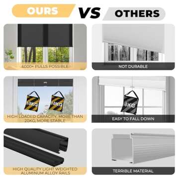 BERISSA Top Down Bottom Up Light Filtering Cellular Shades Cordless, Honeycomb Blinds for Windows, Thermal Insulated Sheer Window Shades for Home Office,Easy to Install,Custom Size,Black