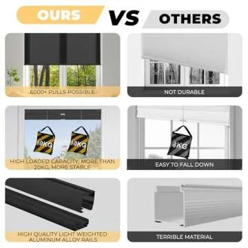 BERISSA Top Down Bottom Up Light Filtering Cellular Shades Cordless, Honeycomb Blinds for Windows, Thermal Insulated Sheer Window Shades for Home Office,Easy to Install,Custom Size,Black