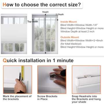 BERISSA Top Down Bottom Up Light Filtering Cellular Shades Cordless, Honeycomb Blinds for Windows, Thermal Insulated Sheer Window Shades for Home Office,Easy to Install,Custom Size,Black