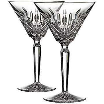 Waterford Lismore Martini Glass Set of 2 - Elegant Design
