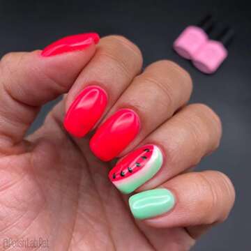 AIMEILI Soak Off UV LED Neon Pink Gel Nail Polish - Neon Shocking Pink (055) 10ml