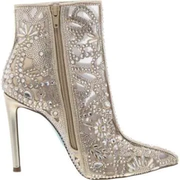 Betsey Johnson Women's Bolt Ankle Boot - Sparkling Elegance with Every Step
