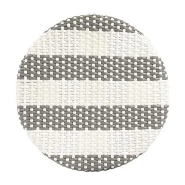 Beaumont Lane Elegant Grey & White Rattan Counter Stool