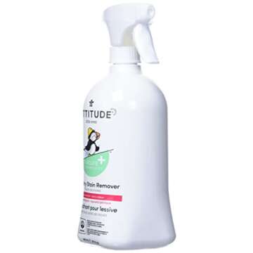 ATTITUDE Baby Laundry Stain Remover, Plant and Mineral-Based Ingredients, Vegan and Cruelty-free Household Products, Unscented, 27.1 Fl Oz